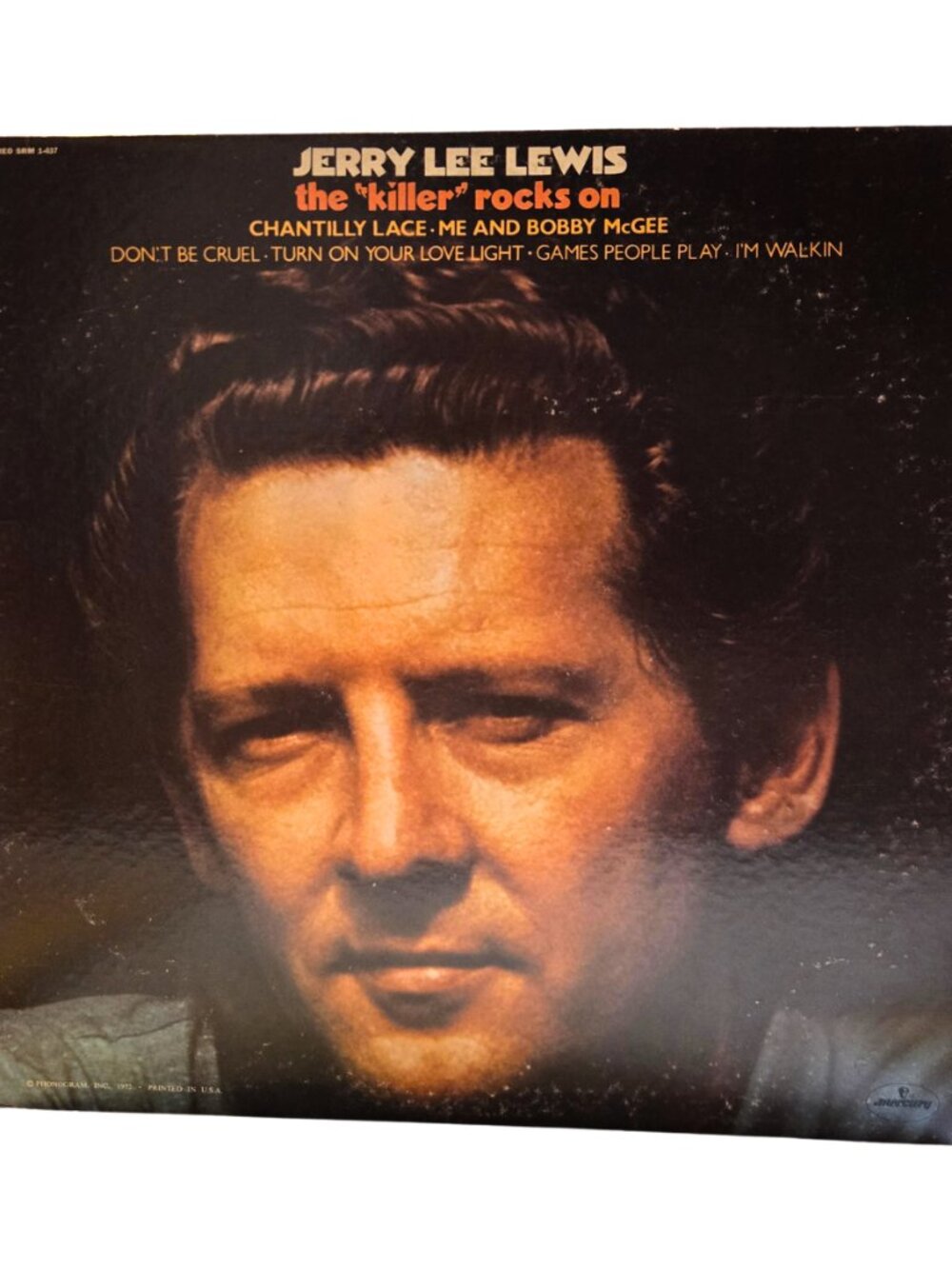 Jerry Lee Lewis "The Killer Rocks On" Vinyl (1972, Mercury)